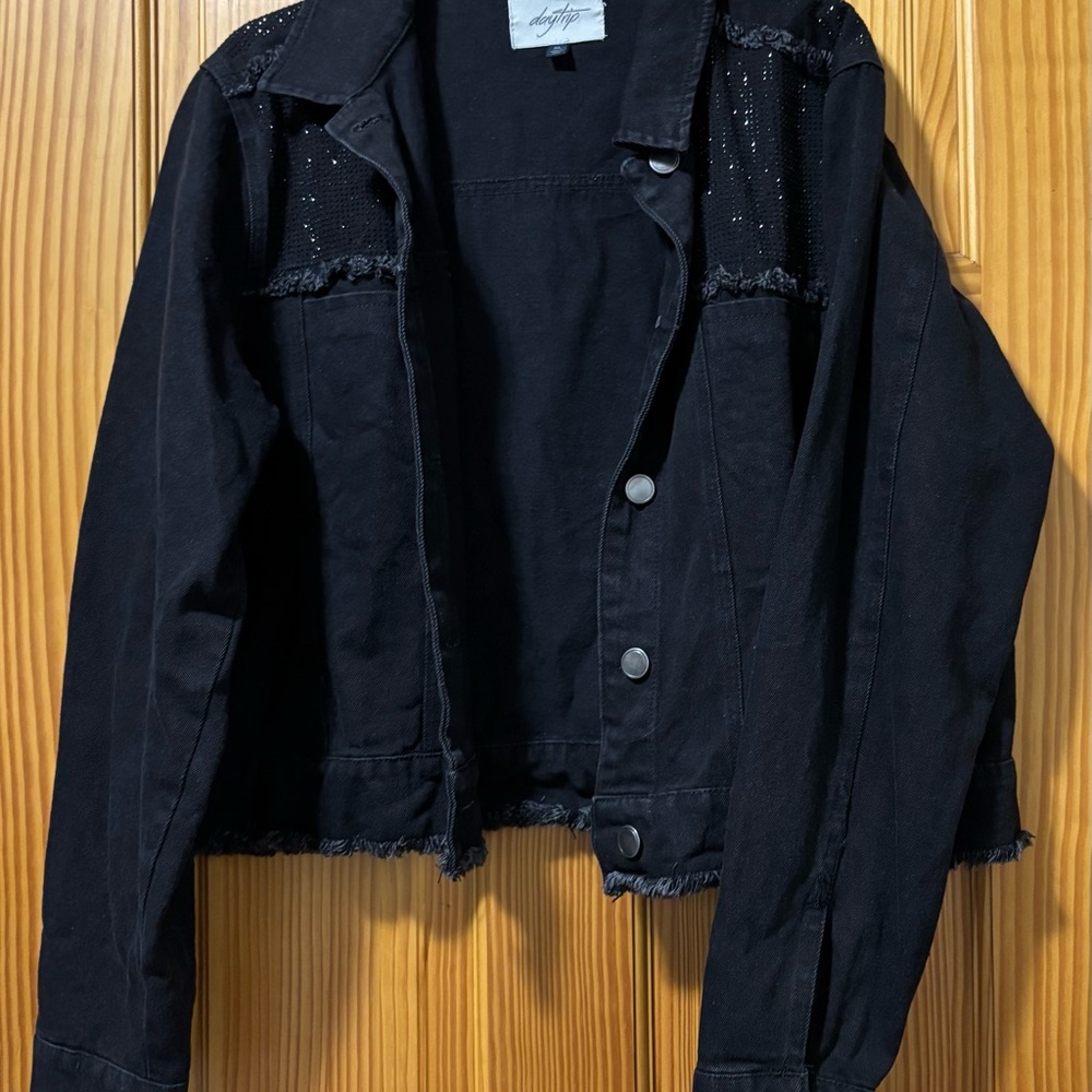 Day Trip Black Denim Jacket